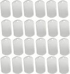 Orgrimmar 100 PCS Dog Tags Shiny Stainless Steel Military spec Rolled Edge Backing Dog Tags for Dogs Engraved- Blank