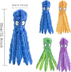 OUANGANC Octopus Dog Squeaky Toy No Stuffing Crinkle Paper in Legs for Small, Medium, and Large Breeds, Durable Puppy Chew Toys for Aggressive Chewers