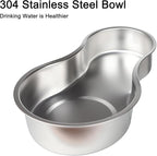 Sfozstra Dog Water Bowl Dispenser: 7L Large White Gravity Stainless Steel Bowl - Without Filter - Pet Feeder for Pets Indoor/Outdoor Use by Owners