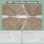 TSAYAWA Extra Wide Baby Gate with Door,38.5-43.3 Inch Walk Through Large Long Child Gates for Stair Doorway - Indoor TSAYAWA Outdoor Safty Gate for Toddler Pet Dog Doggie White