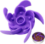 MateeyLife Slow Feeder Dog Bowls Insert with Suction Cups, Cuttable Design for Large & Medium Breeds, Fit for Regular Elevated, Compatible with Metal and Ceramic Dog Bowls for Slow Eating (Purple)