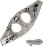 Travel Cat Harness and Leash Set - Adjustable Fit Mesh Cat Harness and Reflective Strap - Comfort Walking Vest for Kitten for Outdoor Walking, Hiking (Large, Grey)