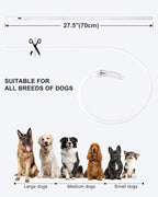 Joytale Light Up Dog Collar, Rechargeable Rainproof LED Collar for Night Walking Safety, Soft Silicone Glow in The Dark, Suitable for Small Medium Large Dogs, White