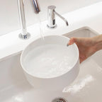 8'' Ceramic Raised Dog Bowl - 70Oz Dog Food & Water Bowl with Elevated Non-Slip Bamboo Stand, Dishwasher & Microwave Safe, Anti Vomiting Heavy Duty Pet Bowl for Medium and Large Dogs, White