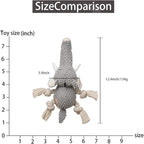 Plush Dog Toy, Squeaky Interactive Puppy Dog Toys with Crinkle Paper, Durable Chew Toys for Small and Medium Dogs with Mouse Shape(Medium, Elephant)