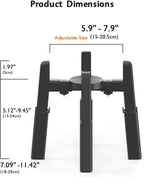 CZPET Dog Bowl Stand with Adjustable Height and Width [Stand Only], Elevated Pet Water & Food Feeder for Medium & Large Dogs, Stable and Anti-Slip Raied Bowl