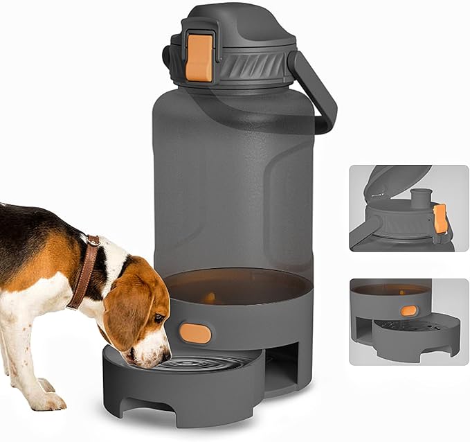 52oz Travel Dog Water Bottle Portable - Contain Within Dog Water Bowl, Pet Supplies & Camping Essentials