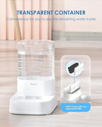 PAWGETHER® Gravity Cat Water Dispenser with 6 Pcs Filters Pet Waterer for Cats and Small to Medium Sized Dogs 1 Gallon/3.5L