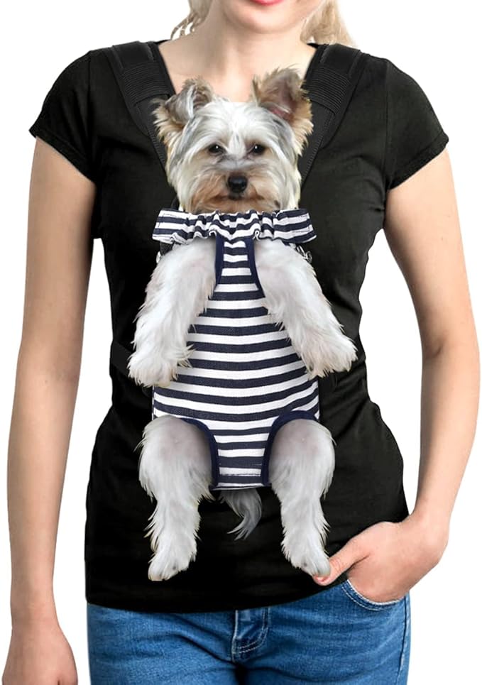 YUDODO Pet Dog Carrier Backpack Adjustable Dog Front Carrier, Legs Out Easy-Fit Dog Travel Backpack Carrier for Hiking Camping for Small Medium Dogs Cats and Rabbits