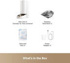 MOVA PF10 Pro Automatic Cat Feeder, 3.4L Cat Food Dispenser with Stainless Steel Weighing Bowl, APP Control Remote Feeding, Detachable for Easy Clean, Dual Power Supply Pet Feeder for Cats Dogs