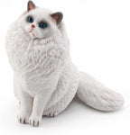 Ragdoll Cat Figurine Big Cat Animal Action Figure Cat Toy Cat Model Figure for Party Supplies Desktop Decoration Cake Toppers Collection Toys for Boys Girls Kid Toddlers