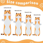 Long Plush Toy Cat Pillow Cute Plush Cat Toy Doll Stuffed Animal Cat Hugging Pillow for Sleeping Gift for Kids and Girls(Yellow,90cm/35.4in)