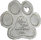 GiftsForYouNow Engraved Lifetime of Love Paw Print Stone, Personalized Pet Memorial Garden Stone for Dogs, Large, 12"