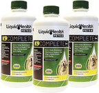 LIQUIDHEALTH Pets K9 Complete 8-in-1 Liquid Multivitamin for Adult Senior Dogs & Puppies, All in One Complete Formula Canine Vitamins for Skin & Coat, Joint Health, Immune Support - USA Made (3 Pack)