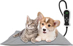 TJOY Pet Heating Pad Electric Heating Pad for Dogs and Cats Indoor Warming Mat Heated Pet Bed with Auto Power Off (M:22''x18''(Gray))