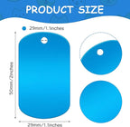 Ferraycle 300 Pieces Aluminum Dog Tags, Blank Discs for DIY Decorative Craft Pet Tags, Metal Stamping, Multicolor, 50 x 29 x 1 Mm, 3 mm Hole