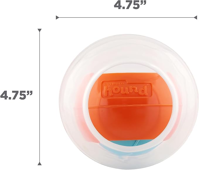 Outward Hound Nina Ottosson Topsy Treat Ball Dog Puzzle Interactive Treat Puzzle Dog Enrichment Dog Toy, Level 1 Beginner, Orange