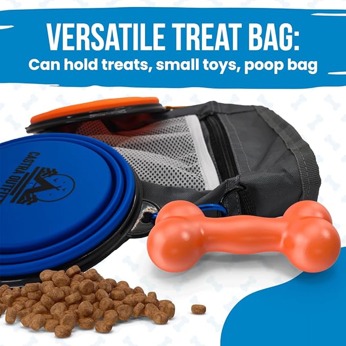 Travel Bag for Dogs and Cats - Dog Bag for Traveling Essentials & Travel Set - Pet Travel Bag with Dog Bowls and Water Bottle - Walking and Travel Accessories