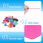 MECCANIXITY Blank Dog Tags Rectangle Blank Aluminum Blank Keychains Laser Engraving Blanks ID Name Tag Metal Personalized Pet Tags for DIY Crafts Rose Red, 300 Pack