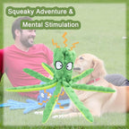 OUANGANC Octopus Dog Squeaky Toy No Stuffing Crinkle Paper in Legs for Small, Medium, and Large Breeds, Durable Puppy Chew Toys for Aggressive Chewers