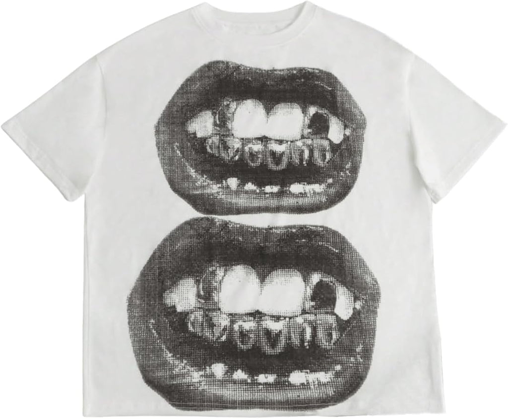 Floerns Women's Graphic Short Sleeve T Shirts Y2k Round Neck Streetwear Tee Shirts