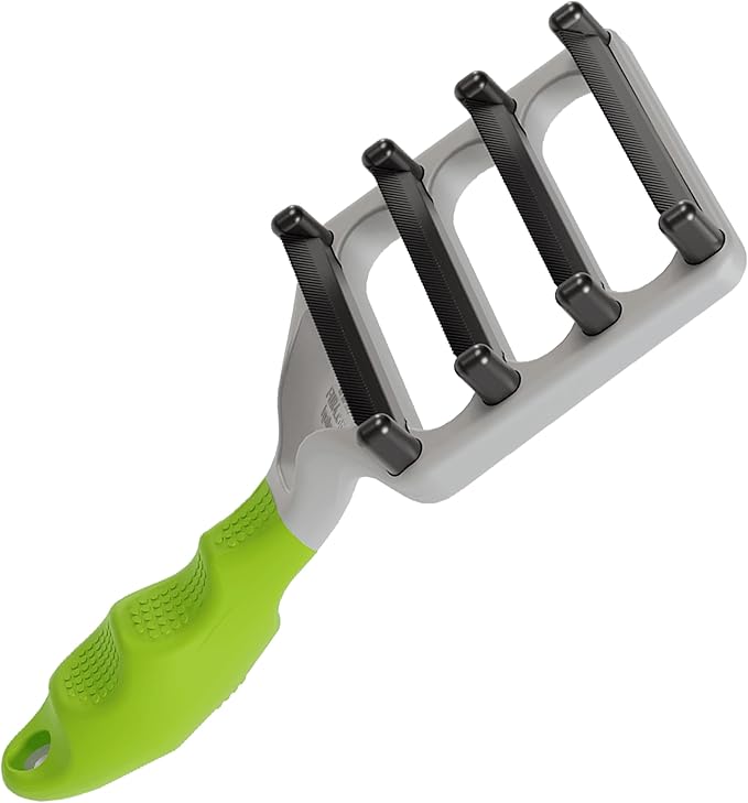 FUR4 deShedding Dog Brush for Short Hair Dogs - Dog Grooming Tool with 4 Composite Carbon Fiber Edges to Remove Loose Fur & Reduce Shedding - Gentle & Effective Grooming Brush for Short Hair Dogs