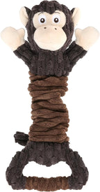 Plush Dog Toy with Crinkle Paper, Tug of War Pull Interactive Toys for Puppies to Large Dogs