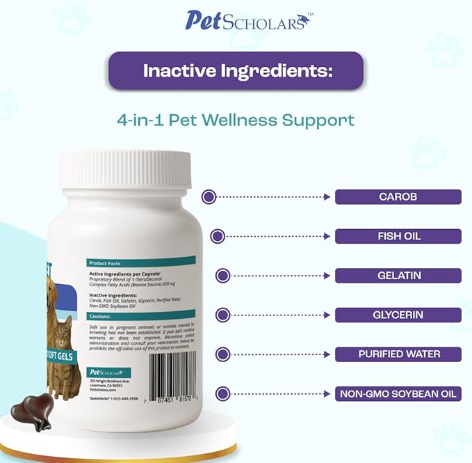 1TDC Dental & Joint Health Softgel Supplement for Dogs & Cats, Supports Oral Health, Stamina, Mobility, Muscle Strength & Recovery, Maintains Skin & Coat Health of Pets (120 Soft Gels)