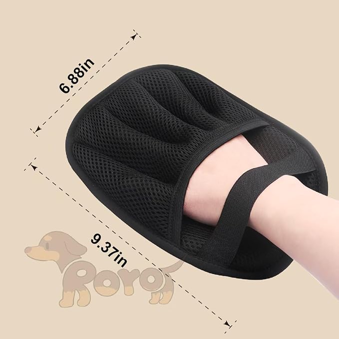 2- Pack Magic Brush Pet Hair Removal Gloves– Upgraded 5 Finger Reusable Electrostatic Grooming Tool for Dogs & Cats, Remove Dog/Cat Hair from Clothing, Furniture, Car Seats, Bedding.