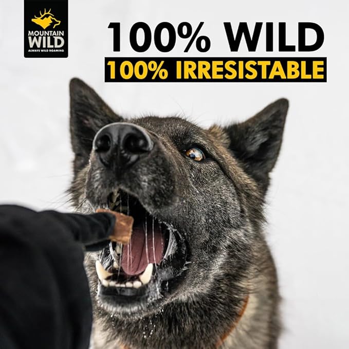 Venison Jerky Training Treats for Dogs – Elk & Deer Meat Protein Dog Treat High-Value Reward – All-Natural, No Fillers, Grain-Free, No Preservatives – 8 oz (1 Pack)