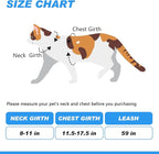 Cat Harness and Leash Set with Airtag Holder for Walking & Travelling, Escape Proof Cat Harness for Small Medium Large Kitten, Adjustable Lightweight Soft Cat Vests (Blue)