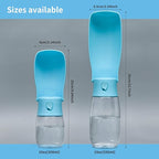 Dog Water Bottle, Leak Proof Portable Puppy Water Dispenser, Travel Puppy Water Bowl, Foldable Transparent Dog Water Bottle for Pets Outdoor Walking, Hiking, Travel, Food Grade Plastic - 10oz Blue