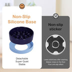 Sted Ceramic Slow Feeding Dog Bowl with Silicone Base, Small Medium Breed, Slow Down Eating, Puzzle Dog Food Bowl, Maze Blue