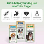 Longevity15 – C15:0 – Fatty Acid Health Supplement for Dogs – Healthy Pet Supplies – for Large Dogs, 3 Pack