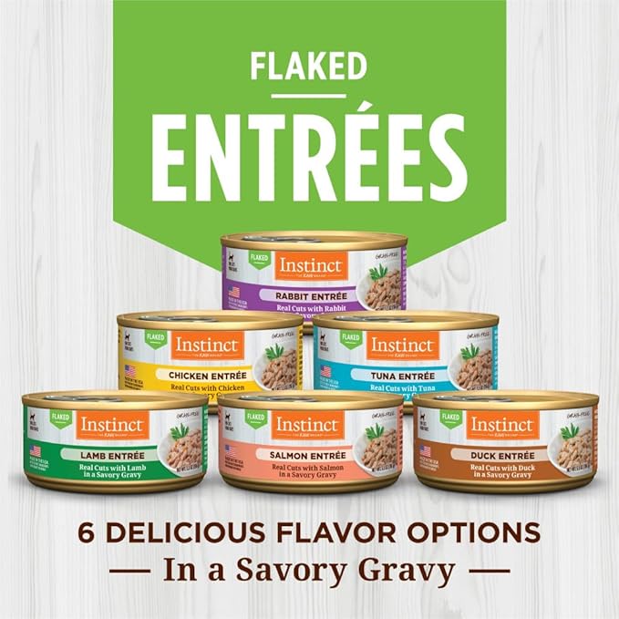 Instinct Flaked Entrée Wet Canned Cat Food - Lamb, 5.5 oz. Cans (Pack of 12)
