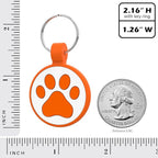 QR Code Cat Tag, Modifiable Pet Online Profile Display Page, Multiple Emergency Contact, Silicone Cat Tag, Lightweight, No Jinging, Collar Accessories (Medium to Large Breeds - 1.25", Orange)