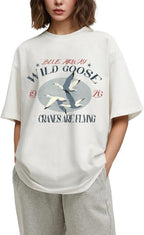 Y2k Oversized Graphic Print Tees Shirts Cat Print Tee Vintage Fruit Baggy Tshirt Coastal Streetwear Cat Print Tee