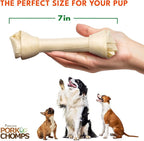 Pork Chomps Baked Pork Skin Dog Chews, 7-inch Knots, 8 Count