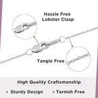 Jewelili Sterling Silver or Yellow Gold Plated Sterling Silver Dog Paw Pendant Necklace for Women | Treated Black or Natural White Round Diamonds | 18" Rolo Chain | Luxury Jewelry Gift for Her | Gift Box Included