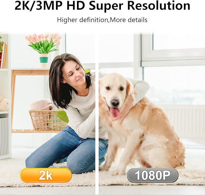 2K Pet Camera Indoor, 5G/ 2.4G Indoor Cameras for Home Security, Baby/Dog/Pet/Elder Camera with Phone App, Night Vision, Auto Tracking, Human/Pet Detection, Cloud&SD Storage