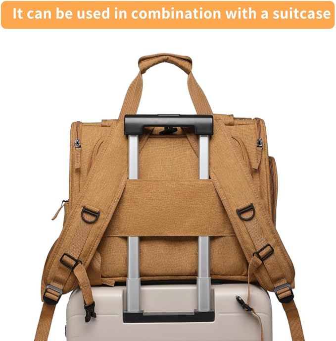 Pet Backpack Carrier for Small Dogs Medium Cats, Puppies,Breathable and Collapsible Design, Portable Travel Bag for Bearded Dragon,Rabbit Cage (Brown +Two-Shoulder, Small)