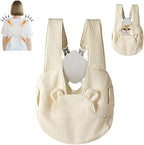 Sling Carrier for Carry Small Dogs and Cats,Soft Waffle Pattern Portable Pet Front Backpack，Reducing Back Pain, for outings,Travel, for Small Pet Up to 13lb,White