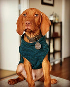 Gooby - Zip Up Fleece Vest, Fleece Jacket Sweater with Zipper Closure and Leash Ring, Turquoise Wash, 3X-Large