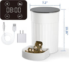 PAPIFEED Automatic Cat Feeder 3L, Timed Cat Feeders for Dry Food, Programmable Feeding Schedule, Automatic Pet Food Dispenser with Dual Power Supply, 1-4 Meals Per Day for Cats and Small Dogs