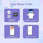 Dog ID Tag with QR Code & NFC, Silent Silicone Dog Name Tags Personalized for Pets- Scan QR for Instant Location Alert, Emergency Contact and Modifiable Pet Profile (Purple)