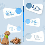 ASMPET Dog Treats Chews, Chicken Wrapped Cod Skin Sticks, Rawhide Free Cod Skin Treats for Dogs, Large, 10.6 oz