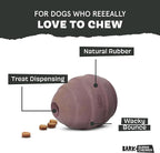 Barkbox Pine Cone Dog Toy | Natural Rubber, Treat Dispensing, Durable & Wacky Bounce | Dog Toy for Aggressive Chewers