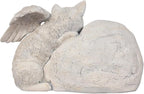 Personalized Cat Angel Memorial Garden Statue- Engraved Pet Cat Grave Marker Stone -Customizable Pet Memorial Gift with Any Word.