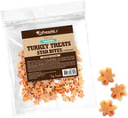 Afreschi Natural Turkey Treats Star Bites –6 oz, Hexagonal Shape, USA-Sourced Trukey, All-Natural, Hypoallergenic, Low-Fat, Healthy & Easily Digestible, Puppy & Training Snack & Small Dogs