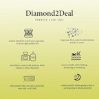 Diamond2Deal 10K Solid Gold Diamond Dog Paw Print Pendant Rope Chain Necklace 18inch (1/8Ct/ I2,H-I)